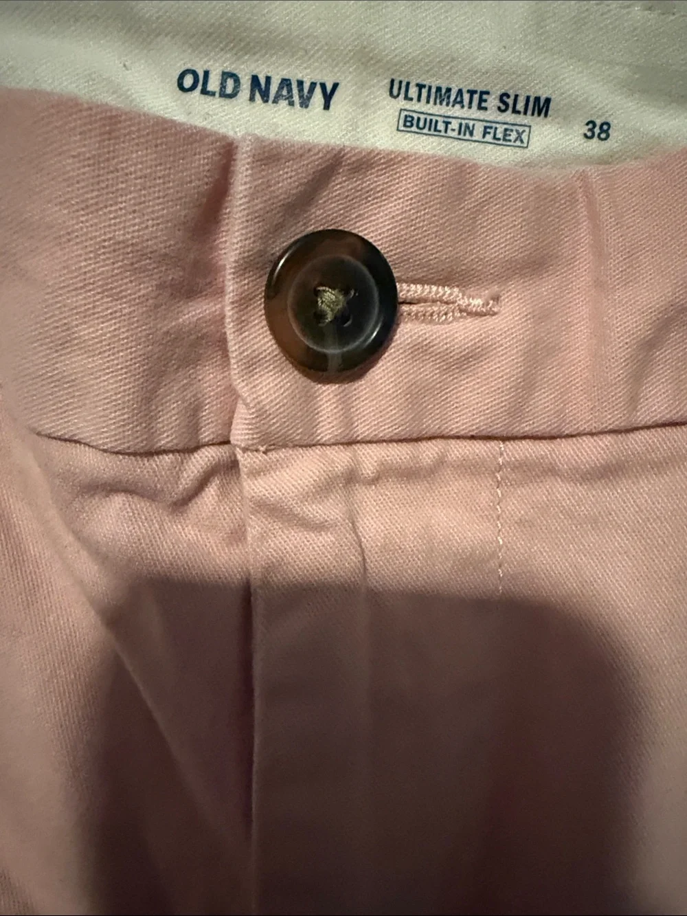 Old Navy Men’s Light Pink Flat Front Chino Shorts